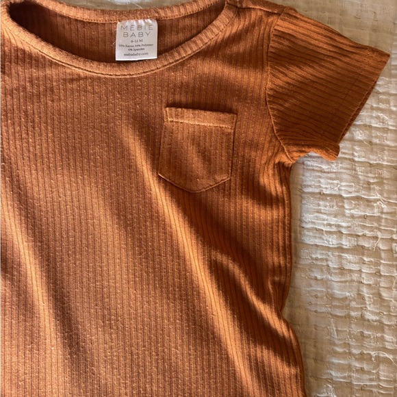 Orange Ribbed Mebie Baby Matching Set - Picture 3 of 4